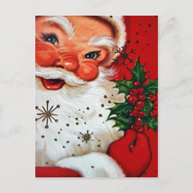 Postal Festiva Vintage Santa Claus (Anverso)