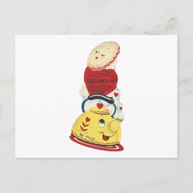 Postal Festiva Vintage Teapot Valentine (Anverso)