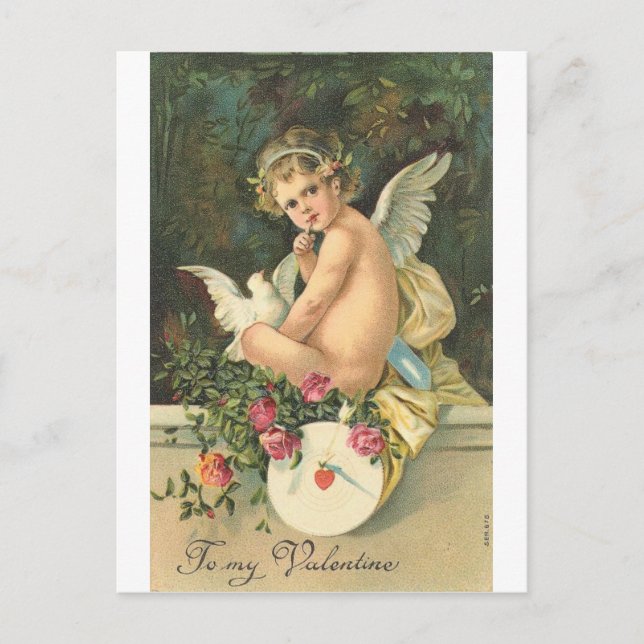 Postal Festiva Vintage To My Valentine (Anverso)