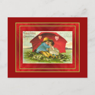 Postal Festiva Vintage Umbrella Love Valentcard