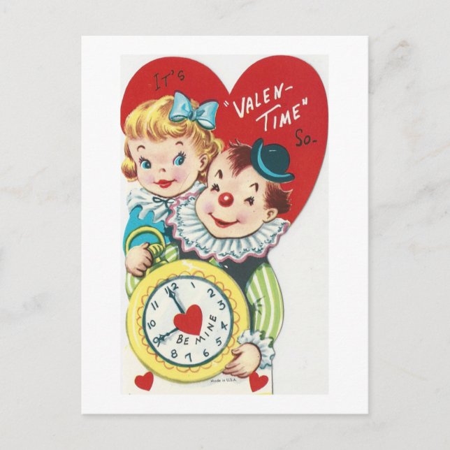 Postal Festiva Vintage "Valen-time" Valentine (Anverso)