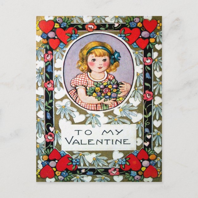 Postal Festiva Vintage Valentine (Anverso)