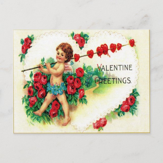 Postal Festiva Vintage Valentine (Anverso)