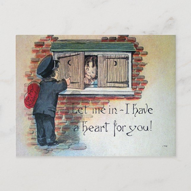 Postal Festiva Vintage Valentine (Anverso)