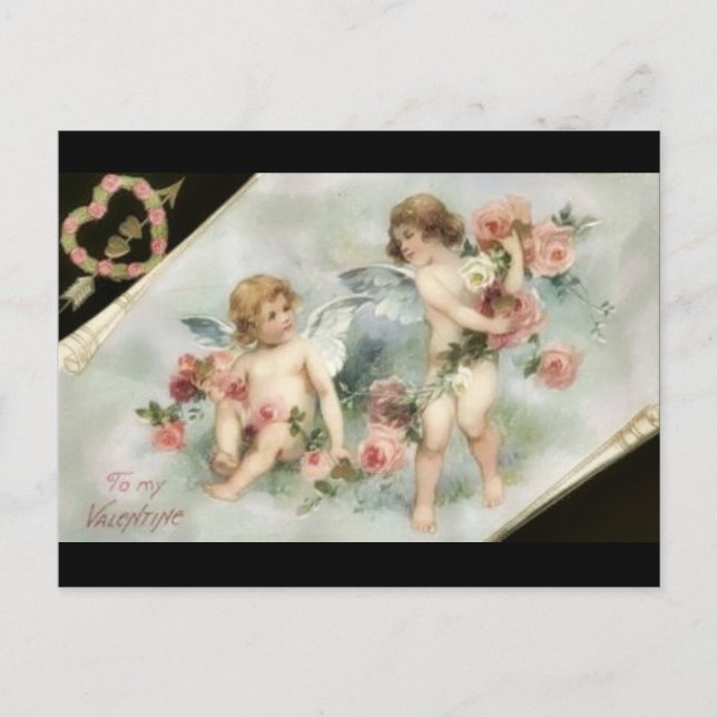 Postal Festiva Vintage Valentine Cherubs (Anverso)