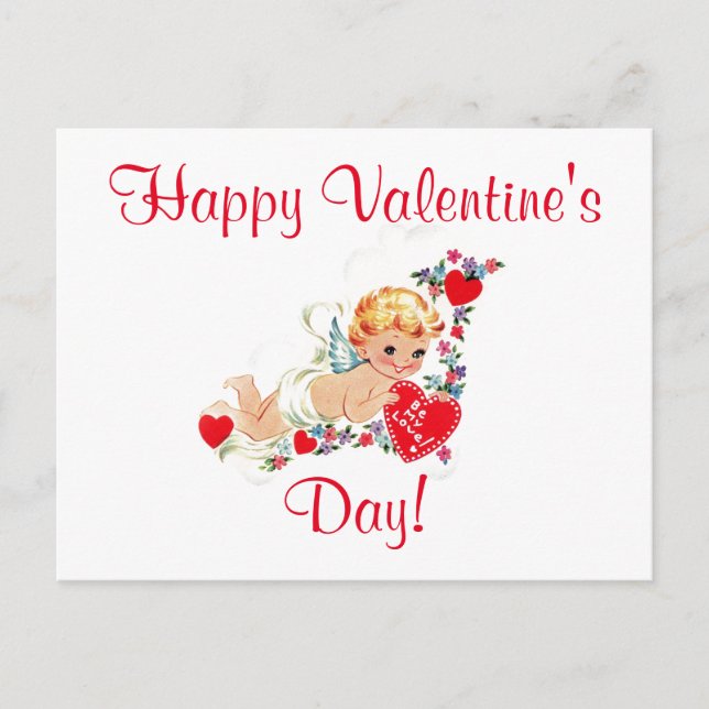 Postal Festiva Vintage Valentine Cupid (Anverso)