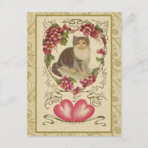 Postal Festiva Vintage Valentine Ephemera y el arte alterado