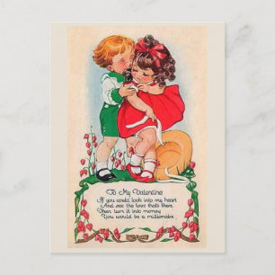 Postal Festiva Vintage Valentine Kiss