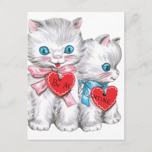 Postal Festiva Vintage Valentine Kitties