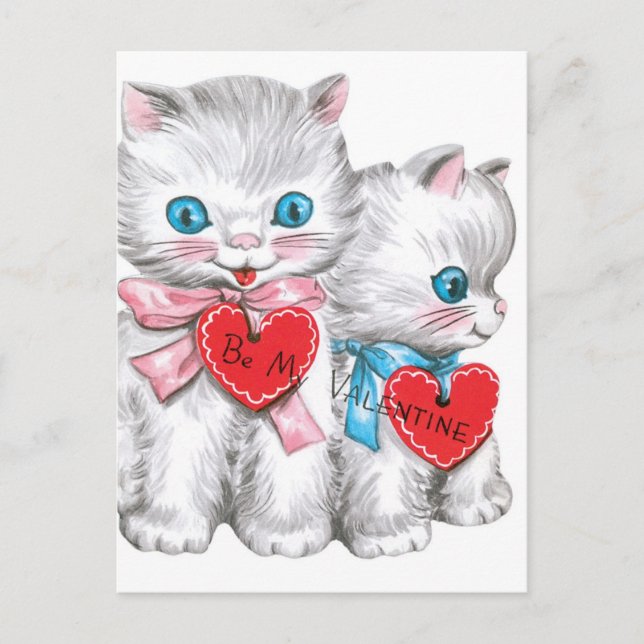 Postal Festiva Vintage Valentine Kitties (Anverso)