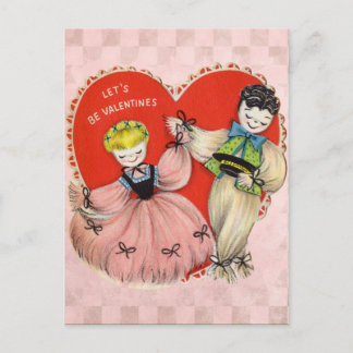 Postal Festiva Vintage Valentine para niños