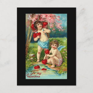 Postal Festiva Vintage Valentine's Cherubs