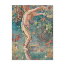 Vintage victoriana otoño con hojas dispersas