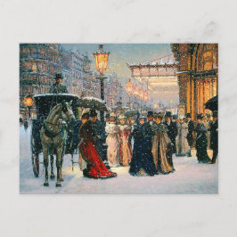 Postal Festiva Vintage Winter Parisian