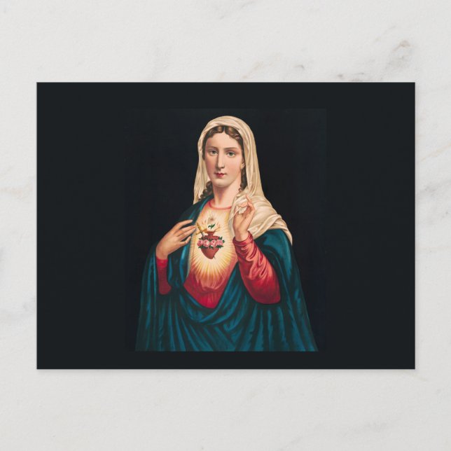 Postal Festiva Virgen María (Anverso)