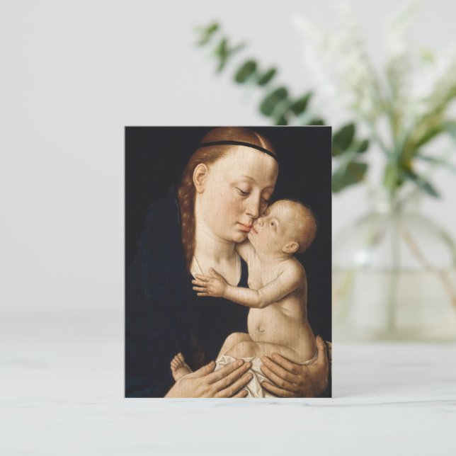 Postal Festiva Vírgenes y navidades infantiles (Anverso de pie)