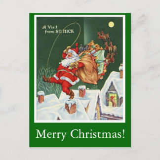 Postal Festiva Visita de la época de San Nick