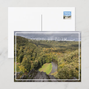 Postal Festiva Vista célebre de Rocher du Gorra, Bélgica