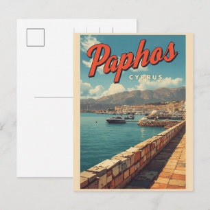 Postal Festiva Vista de agua de Pafos, regalos de recuerdo de tur
