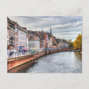 Postal Festiva Vista de la ciudad de Estrasburgo