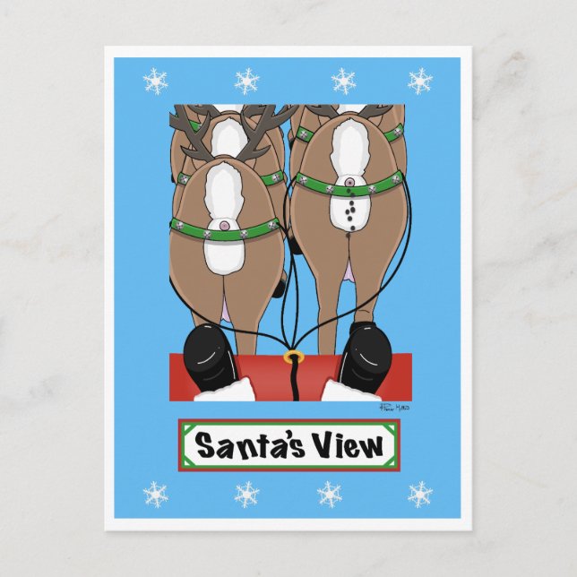 Postal Festiva Vista de Santa (Anverso)