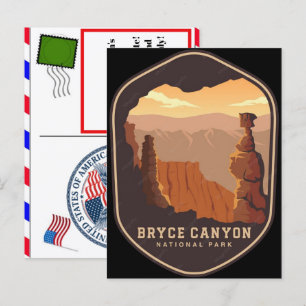 Postal Festiva vista del atardecer en el parque nacional bryce ca