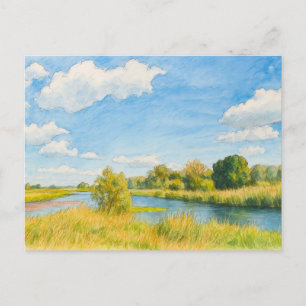Postal Festiva Vista del Guelpe Havel estilo havelland acuarela