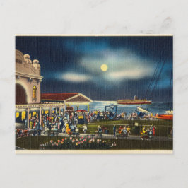 Postal Festiva Vista del océano desde la escena nocturna