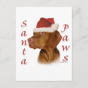 Postal Festiva Vizsla Santa Paws