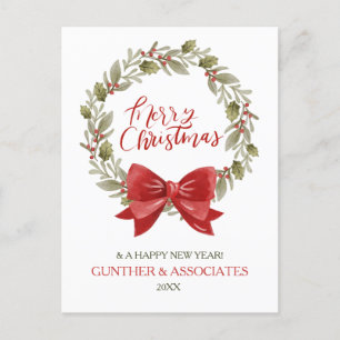 Postal Festiva Vocación de navidades con el saludo corporativo de