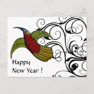 Postal Festiva Volar por el Año Nuevo- Personalizado