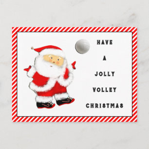Postal Festiva Volleyball Christmas Holiday Postcard