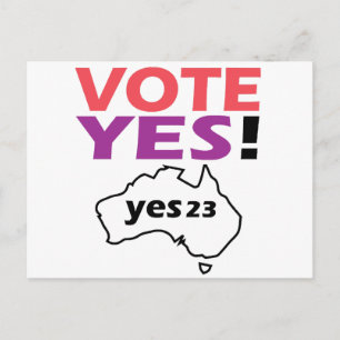 Postal Festiva Vota Sí a la Voz de los Indígenas Australianos