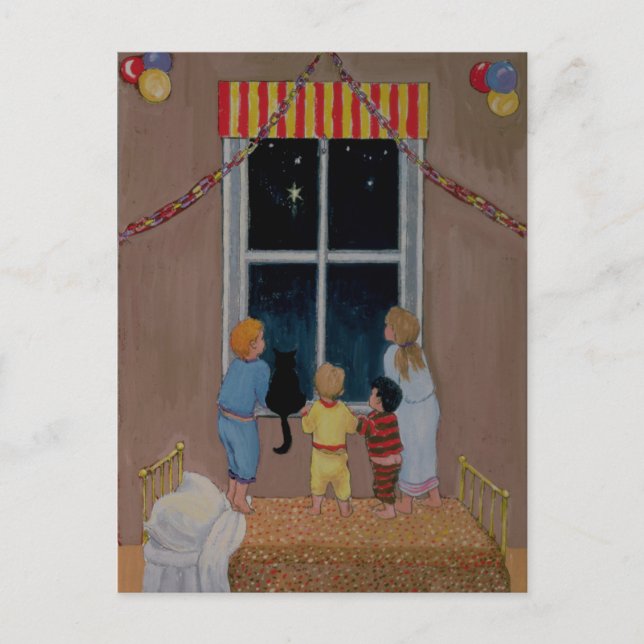 Postal Festiva Waiting for Father Christmas (Anverso)
