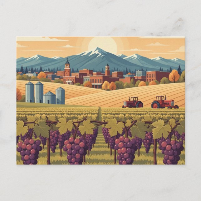 Postal Festiva Walla Walla Washington Viajes (Anverso)