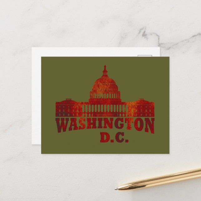 Postal Festiva Washington dc vintage (Anverso/Reverso In Situ)