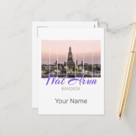 Postal Festiva Wat Arun Temple Bangkok Souvenir Sunset