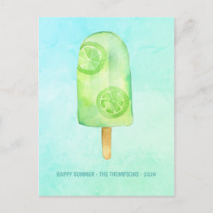 Postal Festiva Watercolor Popsicle Summer Greeting