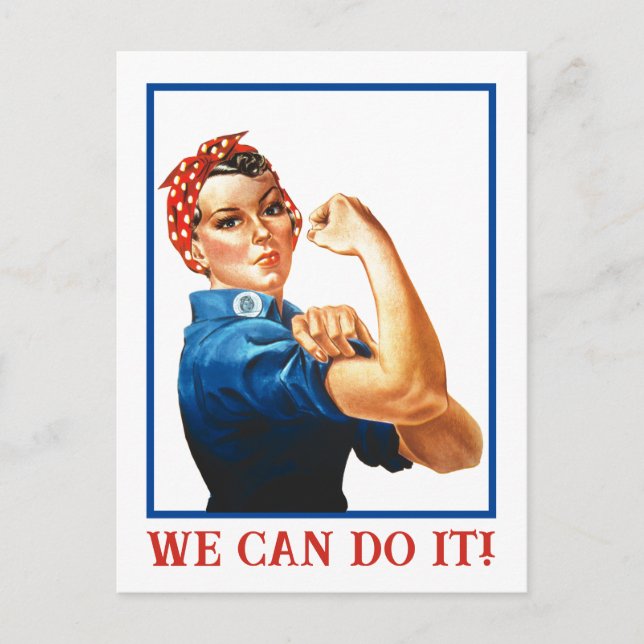 Postal Festiva We Can Do It Rosie the Riveter Women Power WWII  (Anverso)