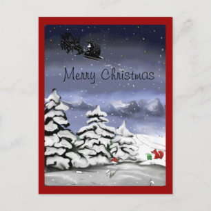 Postal Festiva Weihnachtsgruss, regalo para el zorro