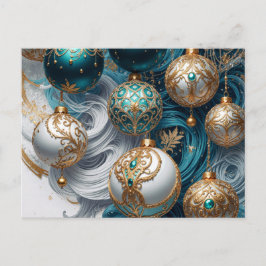 Postal Festiva Weihnachtskugeln Blau Gold Luxus Ornament