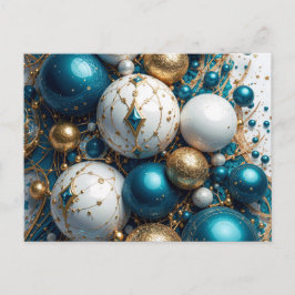Postal Festiva Weihnachtskugeln Blau Gold Premium