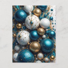 Postal Festiva Weihnachtskugeln Blau Gold Premium