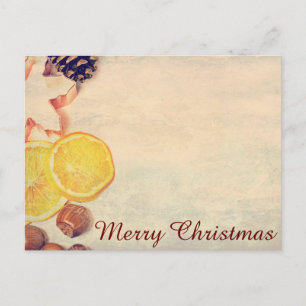 Postal Festiva Weihnachtsmotiv mit Früchten...