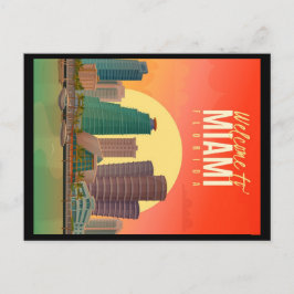 Postal Festiva Welcome to Miami, Florida Postcard