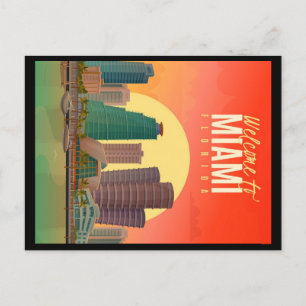 Postal Festiva Welcome to Miami, Florida Postcard