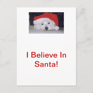 Postal Festiva Westie in a Santa Hat