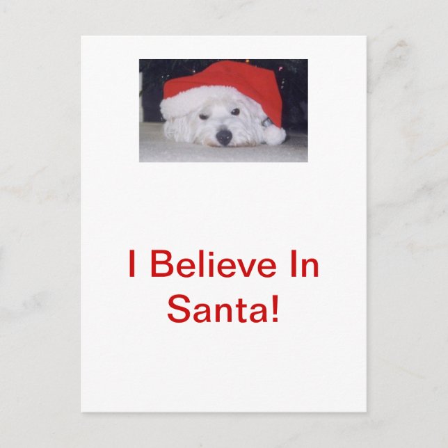 Postal Festiva Westie in a Santa Hat (Anverso)