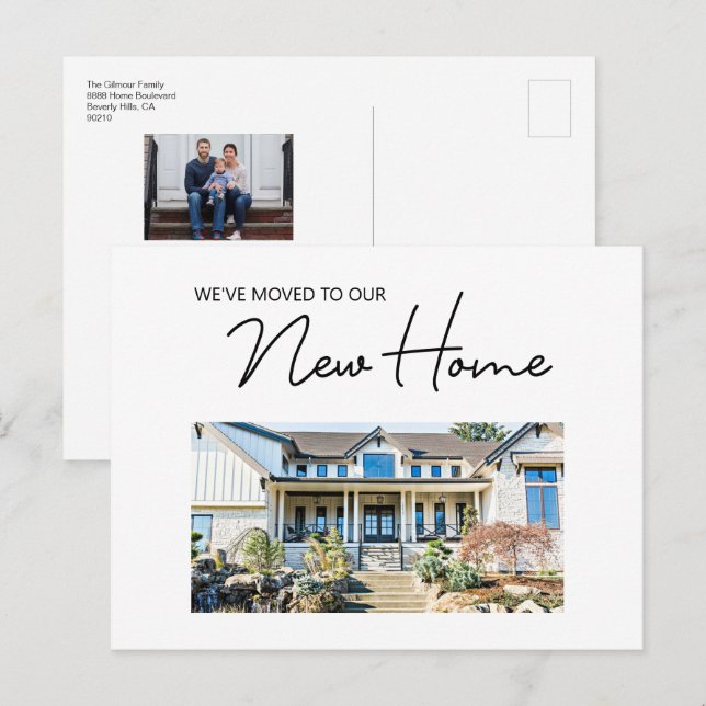 Postal Festiva We've moved to New Home Moving Announcement photos (Anverso / Reverso)