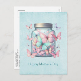 Postal Festiva Whimsical Butterflies in a Jar Mother's Day